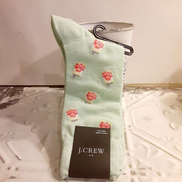 J CREW COTTON NOVELTY SOCKS "BEER CANS" NWT - Picture 2 of 6